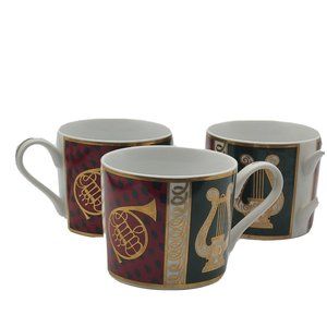 Vintage Lot of 3 Neiman Marcus Demitasse/ Espresso Christmas Cups 6 oz new